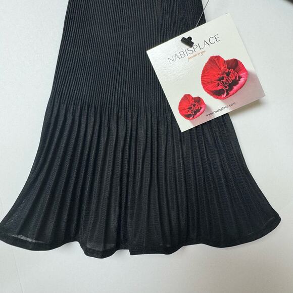 Nabisplace Chloe Pleated Ruffle Black Dress NWT - Picture 8 of 9